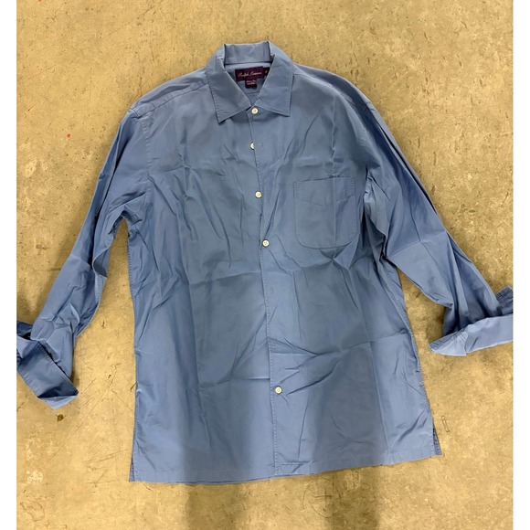Ralph Lauren Made in Italy Blue Cotton‎ Long Sleeve Button Down Shirt